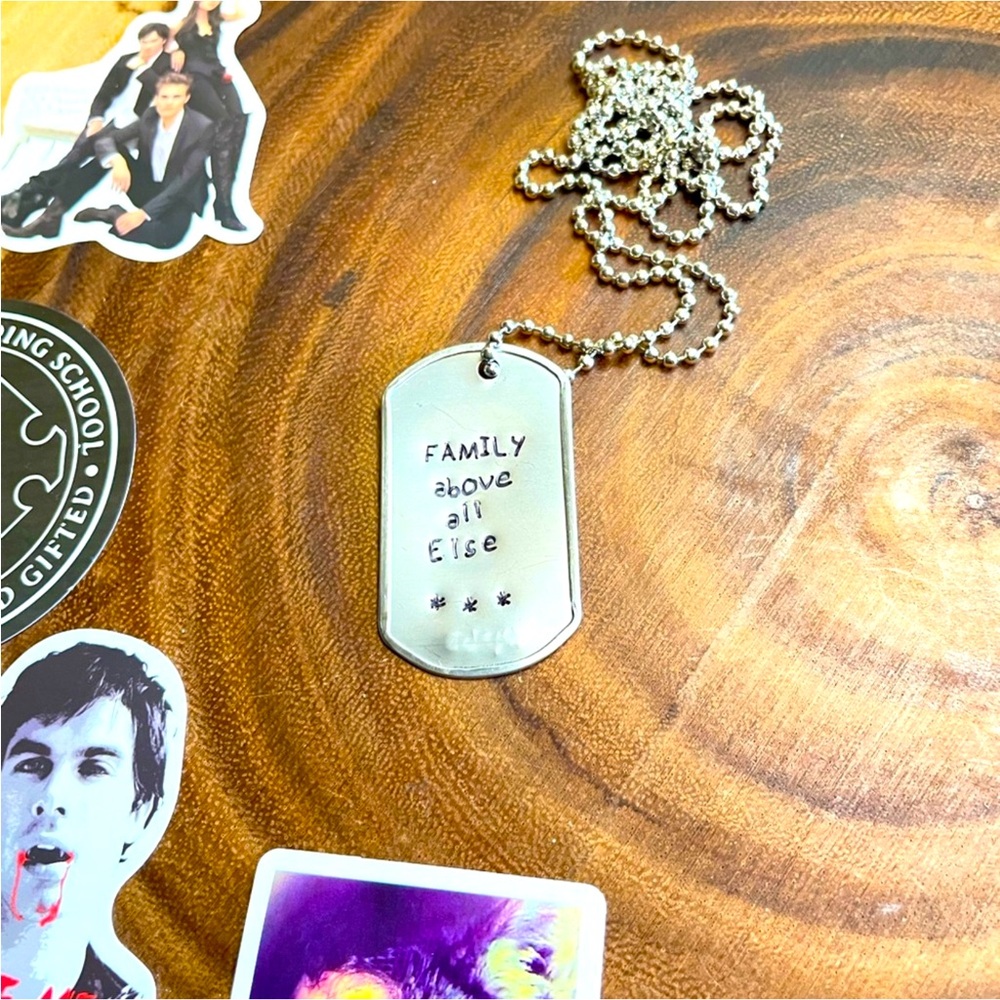 NEW Family above all else • TVD+ custom military dog tag chain 30" inch necklace